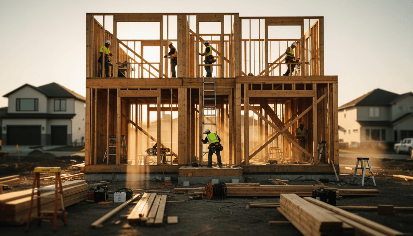 Professionnels du bâtiment sur un chantier de rénovation en région Occitanie