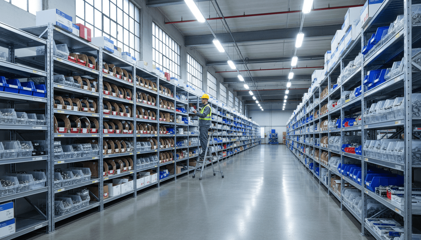 Entrepôt de fournitures techniques d'installation avec responsable commercial